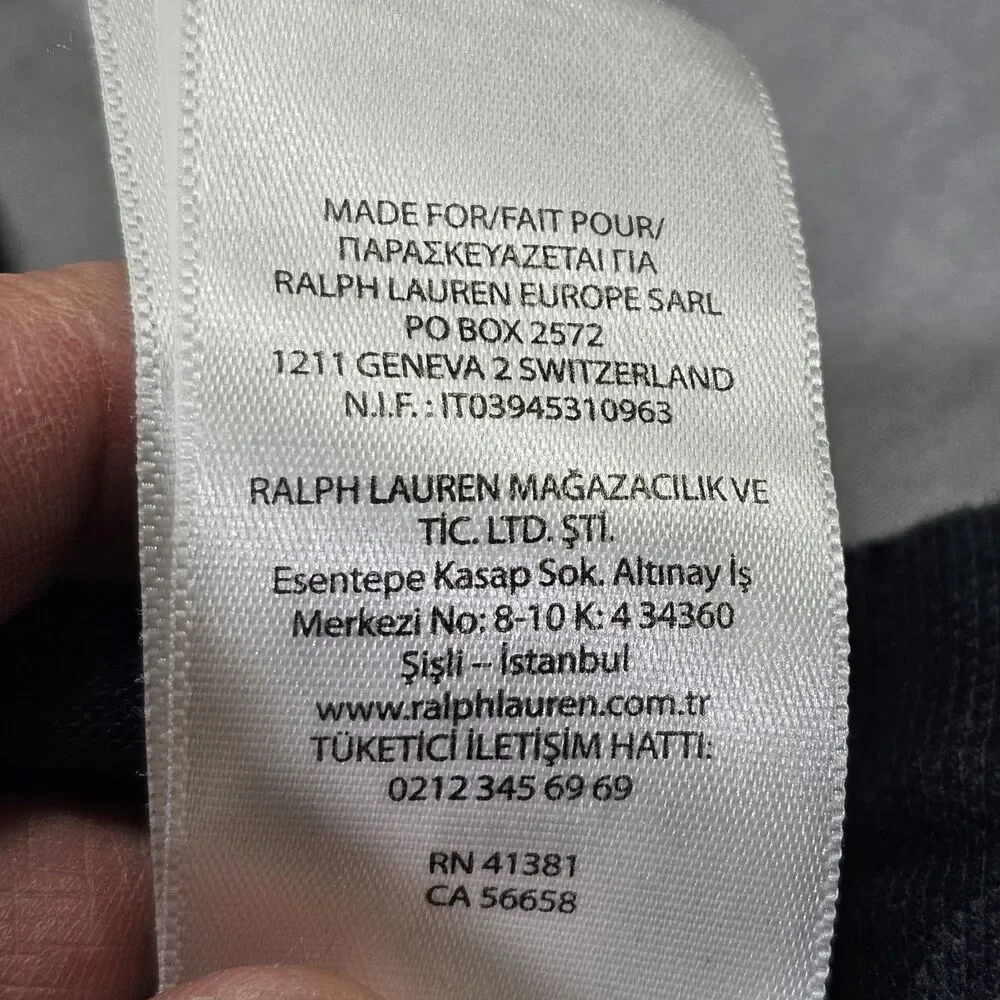 Polo Ralph Lauren Shirt Mens XXL Custom Slim Fit Black Pique Polo White Pony